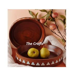 Bol à dessert bleu ciel en fer avec support en bois, fait main, forme ronde, pour servir le chocolat, au prix le plus bas - Product Image 6