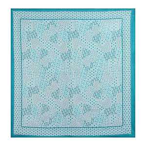 Sábana de cama doble de algodón 240 TC con estampado abstracto azul turquesa con 2 fundas de almohada SHKV1055 juegos de sábanas y fundas de almohada - Product Image 4