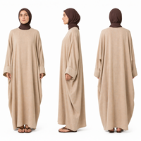 Robe Abaya Moderne Ample en Mélange de Lin Premium, Style Minimaliste et Pudique, Fabricant OEM ODM pour Marques Européennes