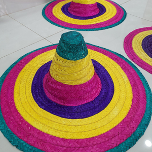Sombrero de Paja de Alta Calidad Hecho en México con Paja Natural Seca para Playa y Jardín, Tamaño 57 cm, 11 Ingredientes de Paja - Product Image 1