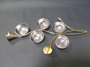 ชามอลูมิเนียมชุบทองพร้อมช้อนข้าวชามดอกไม้โลหะสำหรับตกแต่งขนาดเล็กทำจากสแตนเลสขนาดเล็กพร้อมช้อนข้าว - Product Image 5