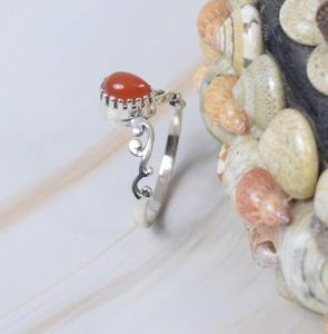 Anillo de Compromiso Hecho a Mano para Hombre con Piedra de Ágata, Plata de Ley 925 Maciza con Baño de Rodio, Diseño Clásico, Sello 925 - Product Image 3