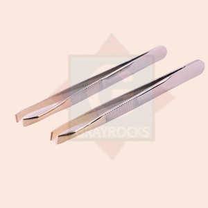 Outil d'extension de sourcils et de cils en acier inoxydable à pointe inclinée - Product Image 3