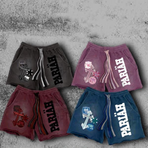 กางเกงขาสั้นเล่นกีฬาสั่งทำความหนา5.5นิ้วกระเป๋าผ้าโพลีเอสเตอร์สองชั้นพิมพ์ลายซับลิเมชันแบบลำลอง - Product Image 1