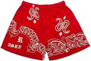 กางเกงขาสั้นผู้ชายเอวยางยืดสูง ความยาวระดับเข่า ลายสัตว์ ผ้าตาข่ายระบายอากาศ รับสกรีนโลโก้ ไซส์อเมริกา - Product Image 5