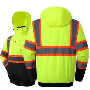 Veste réfléchissante de sécurité de la construction ANSI haute visibilité d'hiver personnalisée en usine veste de sécurité pour le travail en plein air OEM - Product Image 2