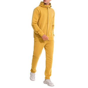 Ensemble pantalon de survêtement et sweat à capuche zippé avec logo sérigraphié personnalisé Baggy Jogging pantalon de survêtement et sweat à capuche survêtements pour hommes - Product Image 1