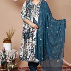 ชุดผ้าคอตตอนพิมพ์ลายบล็อกมือสวยงามหลากสีมีสไตล์ชุดงานปักกางเกงทำงานล่าสุดใส่ประจำวัน6XL จำนวนมาก - Product Image 1