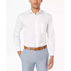 Camicia Casual da Uomo 100% Cotone Bianca in Popeline con Colletto, Taglie XL e 3XL, Antipiega, Misura 17.5X32-33 - Product Image 1