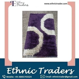 Alfombra de seda con patrón bordado de calidad estándar para uso doméstico y hotelero disponible a precio mayorista de la India - Product Image 6