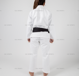 Uniforme jiu jitsu pour femmes, couleur blanche, style brésilien, avec logo et patchs personnalisés, vente en gros, au meilleur prix et marque personnalisée - Product Image 4