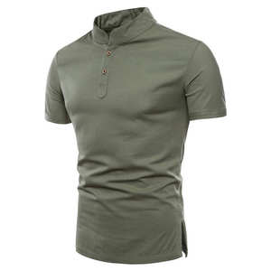 Vêtements de sport unisexes, polos de couleur unie, vêtements de sport respirants, col montant, collection été, vente en gros de polos pour hommes - Product Image 6