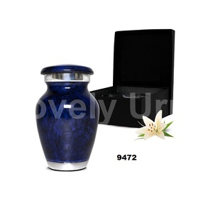 Navy Blue Marble Small Keepsake Cremation <b>Urn</b> <b>for</b> Human <b>Ashes</b> <b>Mini</b> <b>Urn</b> <b>for</b> Male & Female With Free Velvet Bag - Product Image 1