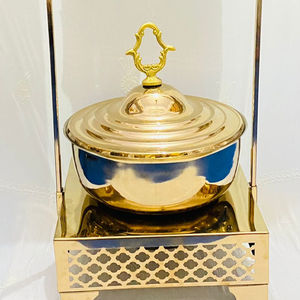 Réchaud décoratif de luxe fantaisie doré de qualité supérieure - Product Image 1