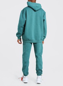 Chándal personalizado de algodón 100% de alta calidad con hombros caídos y bordado en 3D, conjunto de Jogger con capucha, chándal transpirable duradero para hombres - Product Image 4