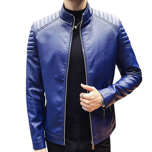 Veste en cuir pour homme tendance Streetwear Coupe classique Veste en cuir confortable - Product Image 1