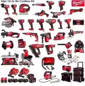 ชุดสว่านไร้สายเกรดอุตสาหกรรม ลดราคาพิเศษ ปี 2024 หัวจับดอกสว่านแบบไม่ใช้กุญแจ ปรับความเร็วได้ ปรับแรงบิดได้ แบตเตอรี่ 1.5AH ชุดอุปกรณ์ 35 ชิ้น - Product Image 1