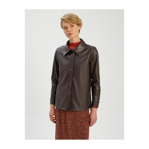 Blusa/Camisa de Mujer en Cuero Sintético, Marca BGN, Modelo W24G128 - Product Image 4