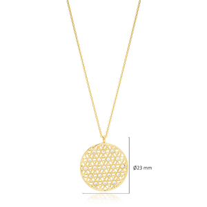 Collier en argent sterling 925 fait main en Turquie, design floral avec pierre de zircon de forme ronde traditionnelle, vente en gros - Product Image 3