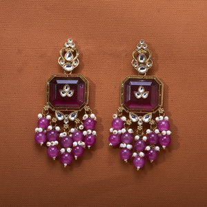 Hermosos pendientes de araña de moda occidental Indo con chapado en Mehndi a un precio razonable - Product Image 5