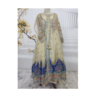 Robes pakistanaises cousues et non cousues Salwar Kameez pour femmes nouvelle Collection d'hiver dernière conception robe de mariée brodée - Product Image 1