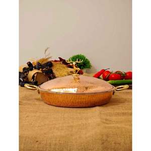 Custom Design Handicrafts <b>Dish</b> To Eat Minimalist Safe Pure Copper Western Hotelware Made In India With Export Quality - Product Image 2