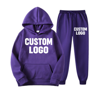 Direct Factory Wholesale Custom Label Trending Winter Sweat Suits <b>Lightweight</b> <b>Hoodie</b> Trousers Set Breathable Design Customized - Product Image 1