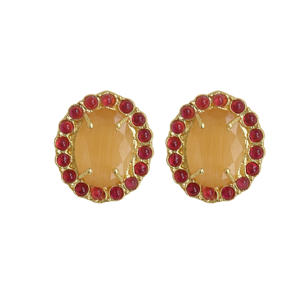 Pendientes de Latón al por Mayor, Diseño de Piedra Natural en Bruto, Acabado de Latón Antiguo, Hipoalergénicos, Seguros de Usar, Alta Calidad - Product Image 1