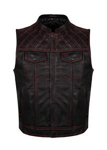 Chaleco de Cuero Marrón con Cuello en V, Prenda Exterior Informal y Transpirable para Invierno, Servicio OEM Disponible, Chaleco de Cuero de Moda con OEM - Product Image 4
