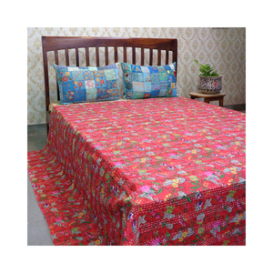 Último Diseño Directo de Fábrica, Kantha Indio de Algodón Estampado a Mano, Tamaño Queen, en Venta al Precio Más Bajo - Product Image 1