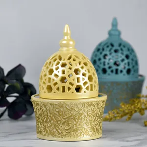Quemador de Incienso Pequeño de Latón Dorado de Lujo, Diseño Natural y Duradero para Incienso Indio, Decorativo y Religioso Turco - Product Image 4