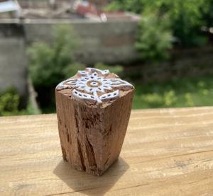 Hand-Carved Teak <b>Wood</b> <b>Block</b> Printing : Leaf & Floral Designs - Product Image 5