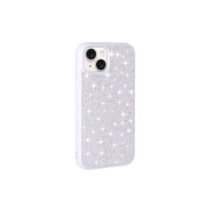 Étui pour iPhone 15 Plus avec strass blancs - Design brillant et scintillant Netzy, coque arrière protectrice pour iPhone 14 Plus pour iPhone - Product Image 1