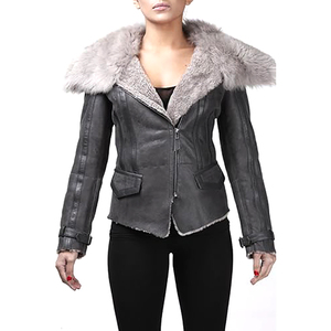 Chaqueta de Piel de Cordero Genuina para Mujer, Precio de Fábrica en Línea, Impermeable, Tecnología POWER DRY, Colores/Tallas/Logotipo Personalizables, Invierno - Product Image 5