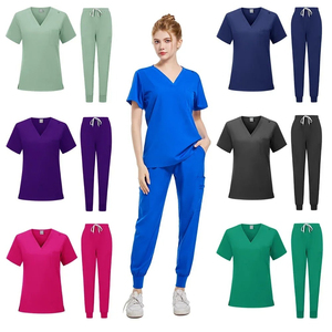 Uniforme de enfermera vaquero duradero ajustado con cuello en V para cirujanos ortopédicos, dentistas, veterinarios, ropa de trabajo - Product Image 4
