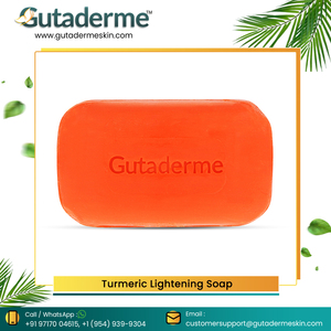 Private Label Herbal <b>Whitening</b> Face Care <b>Soap</b> Natural and Organic Anti-Acne and Anti-Aging Gutaderme Turmeric Skin Care - Product Image 4