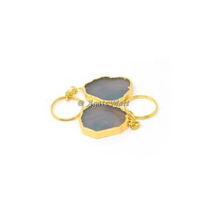 Porte-clés Onyx jaune Pierres de guérison naturelles Agate sculptée dans le style Feng Shui Porte-clés d'amour électrolytique Fourniture en vrac - Product Image 6