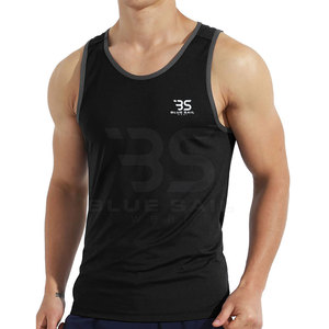 Camiseta sin mangas ajustada para hombre con algodón elástico transpirable para una camiseta sin mangas de estilo moderno a medida para hombre - Product Image 1
