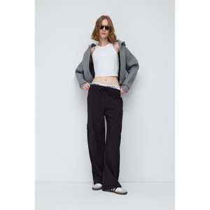 Pantalon taille haute coupe décontractée grande taille décontracté tactique 100% polyester avec poches cargo imperméable respirant femme vintage - Product Image 4