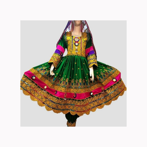 Robe traditionnelle afghane Kuchai Pashtun Antique 1 pièce Salwar Kameez faite à la main pour les mariages et les fêtes de taille moyenne - Product Image 5