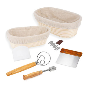 Vintage Round Rattan Bread Proofing Baskets, Home Breadmaking Breadbasket Made Bamboo Low <b>Cheap</b> Price Manufacturer - Product Image 1