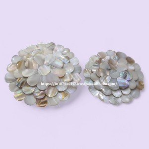 Lujoso espejo de nácar de concha de mar blanco de calidad n. ° 1 para regalos de Ramadán, espejos de estilo de amor de piedra hechos a mano - Product Image 3