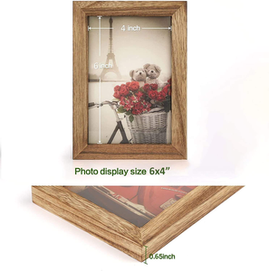 Marco de Fotos de Madera Pulida Premium con Borde Tallado y Textura Artística para Interiores de Hogar Contemporáneo por Decor World Expo - Product Image 2