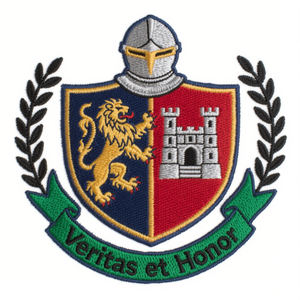 Écussons brodés en forme de cœur avec des bordures dorées et des motifs de sagesse, pour vestes, design de bouclier d'éducation mondiale, tissu tissé écologique, chapeau - Product Image 2