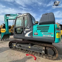 Excavatrice sur chenilles Kobelco SK140LC de 14 tonnes, excavatrice hydraulique moyenne, moteur Isuzu 4JJ1, excavatrice de construction japonaise d'occasion