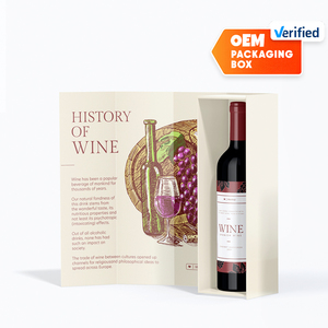 Caja de Embalaje para Botellas de Vino con Estampado en Lámina Dorada Personalizable, Acabado Mate y Tapa de Cartón Rígido, Caja de Bebidas de Alta Gama - Product Image 2