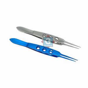 Pinzas dentales rectas oftálmicas de acero inoxidable, pinzas quirúrgicas, instrumento ocular - Product Image 2