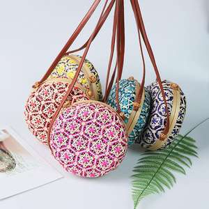 Cheap Price Colorful Round <b>Bag</b> Bamboo Bamboo <b>Bags</b> All Sizes Available Ecofriendly <b>Bag</b> <b>for</b> <b>Women</b> - Product Image 6
