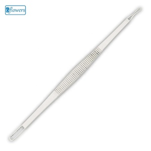 Espátulas profesionales de doble punta de acero inoxidable para eliminar puntos blancos y extractores de puntos negros, diseño de seis flores/OEM - Product Image 1