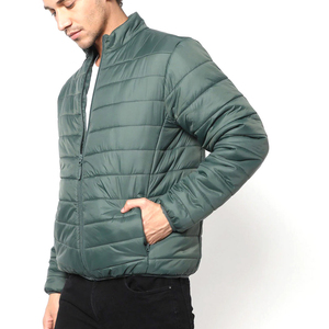 Vestes en duvet de coton pour hommes personnalisées OEM manteau à capuche d'hiver de style court veste imperméable à glissière pour hommes veste matelassée personnalisée - Product Image 1